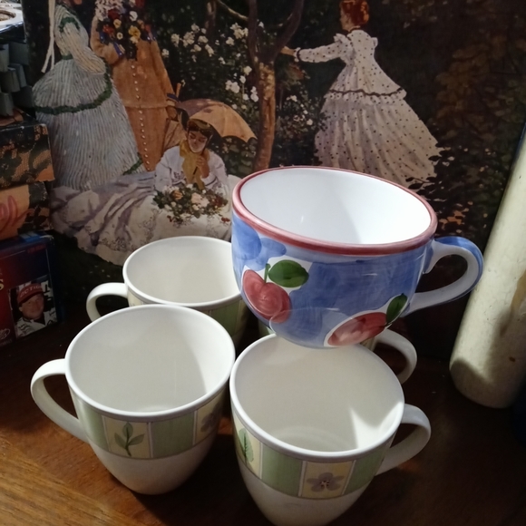 🍵 Good House Keeping,Set Of 4 Vintage Coffee Mug 🍩🍱Size 4.5"×4.5,"Gift It. - Picture 11 of 13